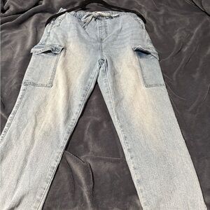 Steve Madden Light Blue Cargo Jeans